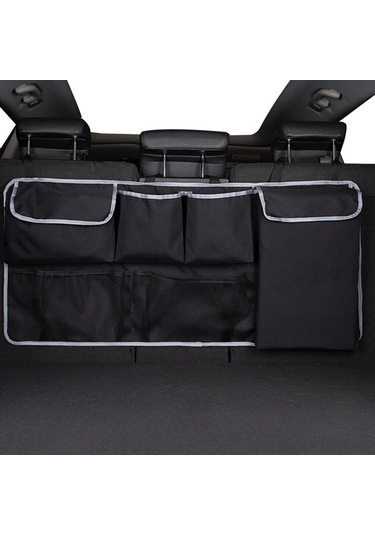 Novahub Araç Bagaj Organizatörü, 4 Cep 2 Ağı Mesh Torba, Su Geçirmeyen, Katlanabilir Yük Torbası, Suv Kamyon Mpv İçin