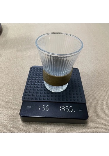 Xuweiwei Usb Şarj Edilebilir Dijital Kahve Terazisi Siyah 3kg 01g Hassas G Ml Oz Abs Plastik Ev Mutfak Kullanımı Siyah