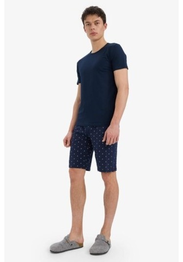 DeFacto Regular Fit Desenli Cepli Şort Pijama Altı E0513AX25SMNV135