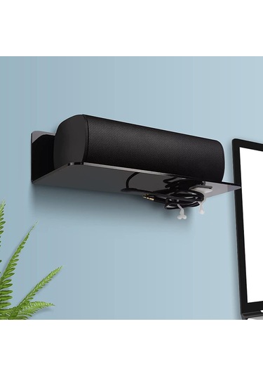 Adet Akrilik Yüzen Duvar Rafları, 23 9,5 Cm, Kablo Klipsli Delme Gerektirmeyen Kendinden Yapışkanlı Raf, Ofis, Banyo, Mutfak, Yatak Odası İçin Küçük Raf Çok Renkli