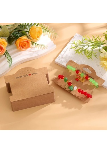 Willowhaven Beyaz 100 Adet Bileklik Kartı, Takı Display Kartları Çok Amaçlı 3.8x3.1 İnç