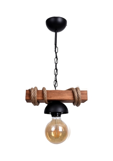 Vedemo Rustik Nigrum Halatlı Ahşap Avize (222435457)