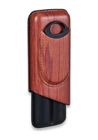 Lotus Wood Desen Deri Puro Kılıfı Kesicili 2li 62 Ring
