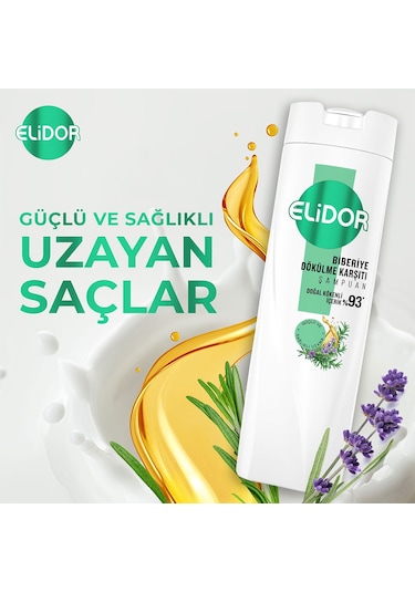 Elidor Biberiye Dökülme Karşıtı Şampuan 3 x 400 ML