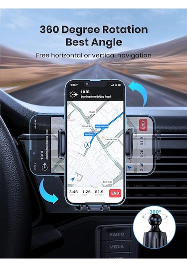 Klipsli Araç Telefon Tutacağı Klima Peteği Araba Telefon Tutacağı
