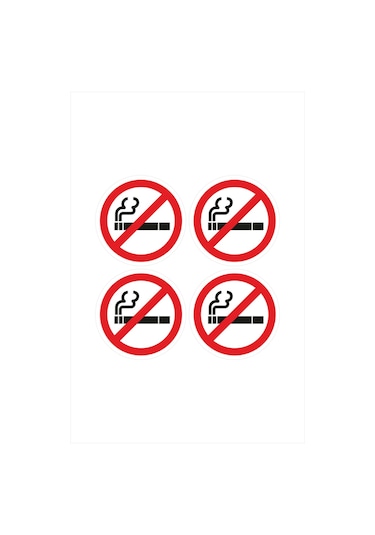 4 Adet Sigara İçilmez Sticker