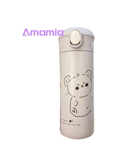 Lebihmurah Generic Amamia Su Şişesi Tek Elle Çalıştırma Isı Korumalı Pipetli Su Sürahisi