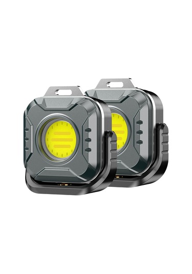 Ranyeek 2'li Paket Mini Cob Çalışma Lambası - Taşınabilir, Mıknatıslı Taban, Su Geçirmez, 1200mah Pil, 4 Seviye Led Gösterge, Renk Sıcaklığı Ayarlama Çok Renkli