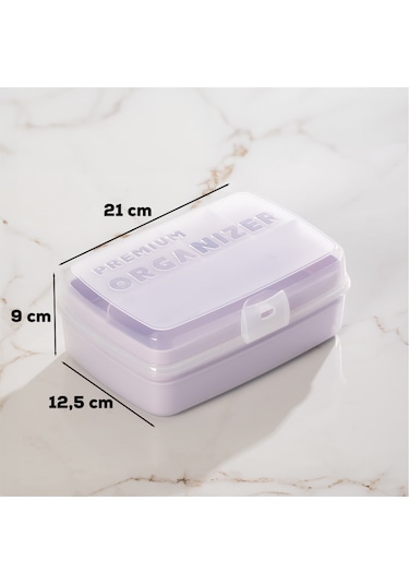 Porsima 1192-3 Premium 12 Bölmeli Çok Amaçlı Organizer Saklama Ka Lila