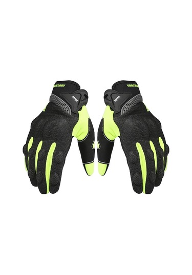 Bsddp Rh-a0131 Yeşil Xxl Motosiklet Eldiveni: Kaymaz, Dokunmatik Ekran, Darbe Koruma, Yansıtıcı Şeritli, Kolluk Ayarıklı
