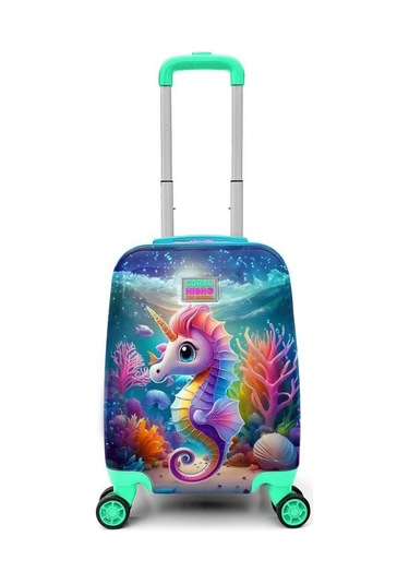 Coral High Kids Denizatı Desenli Çocuk Valizi 16792 Çok Renkli