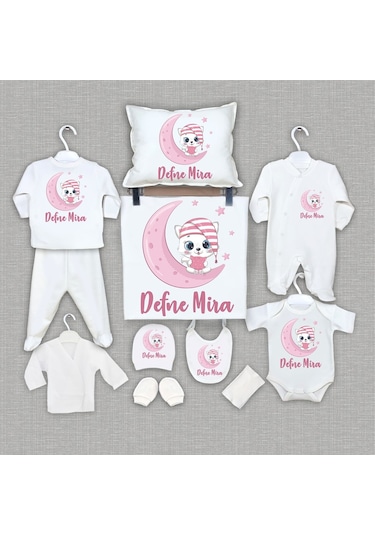 Bebeqon Bbqn1048 İsme Özel 11'li Organik Hastane Çıkışı Çok Renkli