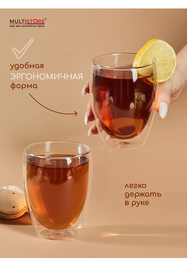 Multıstore Cam Bardaklar 350 Ml, Set İçeriği 2 Adet. 185450196 Beyaz