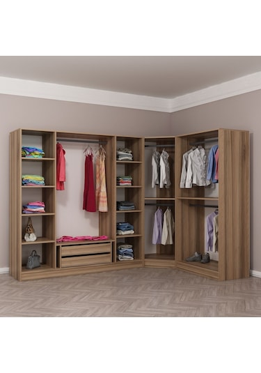 Minar Kale 7 Kapaklı 2 Ç Köşe Dolap Dore 190cm