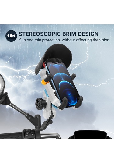 Sones Renkli Motosiklet Şok Emici Navigasyon Cep Telefonu Tutucu Ayna Montajı