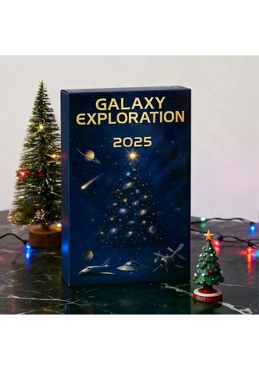 2025 Galaksi Keşif Advent Takvimi 2d Düz Akrilik Uzay Advent Oyuncağı Çocuk Genç Öğrenciler İçin 24 Günlük Noel Geri Sayım Takvimi
