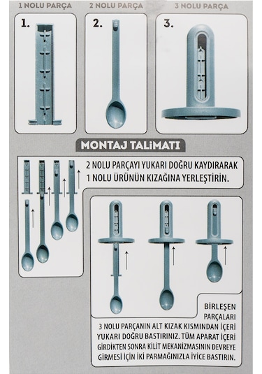 Porsima 1097 Kaydırmalı Kaşıklı Baharatlık Seti 12'li  Şeffaf - Antrasit