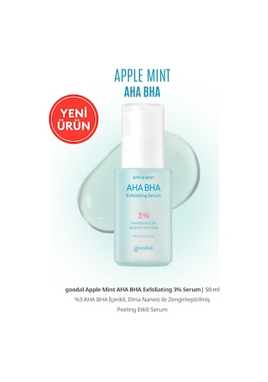 %3 Aha Bha & Elma Nanesi İçerikli Peeling Etkili Serum Goodal Applemint Aha Bha 3% Exfoliating Serum