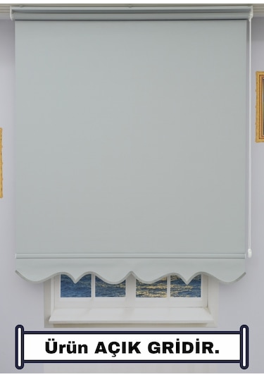 Kalın Keten Stor Zebra Güneşlik Perde Etekli Alüminyum Kasa & Boru, Ithal Kumaş Gri