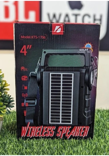 Kts-1706 Taşınabilir Güneş Enerjili Fenerli Bluetooth Hoparlör 5365