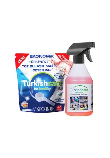 Toz Bulaşık Makinesi Deterjanı Ve Genel Mutfak Temizleme Spreyi Paketi