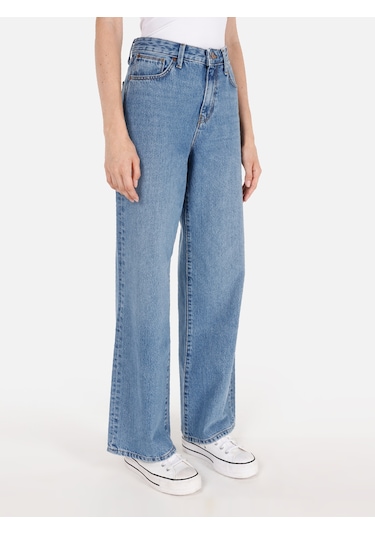 Colins 970 Berry Normal Kesim Mavi Kadın Pantolon Cl1070777 Denim