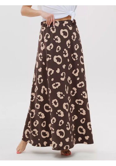 N.e.w.image Uzun Yazlık Pamuklu Etek 221733690 Kahverengi