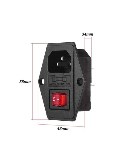 Dancemonkey Cr-10 Ender-3 3d Yazıcılar İçin 10a 250v Güç Modülü Sigortalı Anahtarlı