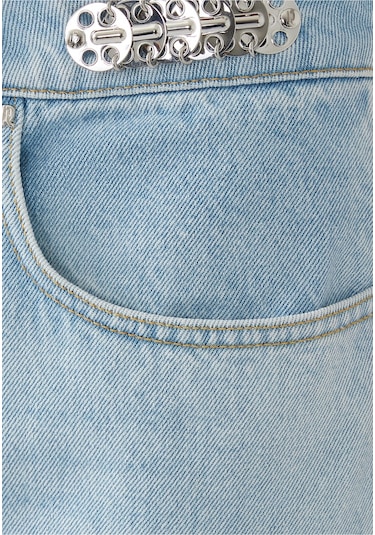 Rabanne Şık Baggy Denim Pantolon Light Blue