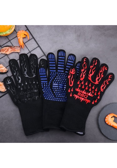 Barbekü Eldivenleri Izgara Eldivenleri Black Style2 Black Style2