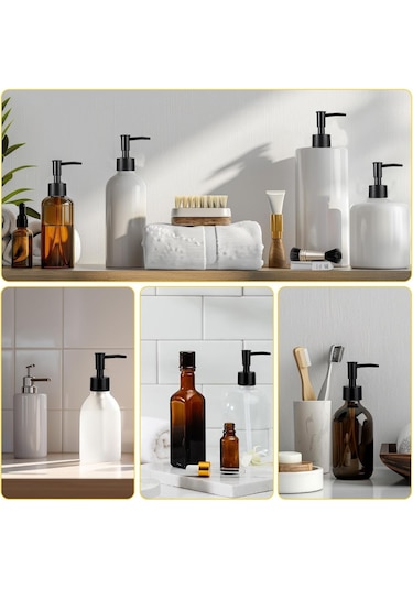 Ximistore9 2 Adet Siyah Sabun Dispenseri Değişim Pompa Kafa - Cam Botlar İçin Uyumlu, Sızıntısız, Ayarlanabilir Boyut, Çok Amaçlı Kullanım Siyah