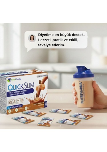 Whey Proteinli Öğün Yerine Geçen Diyet Shake Karamel Latte 30 Saşe + Shaker