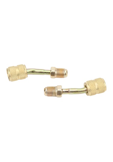 Hombey R410a Klima Adaptörü, Metal 1/4" İle 5/16" Dönüştürücü Bağlantı, Soğutma Sistemleri İçin Fluor Kaçaklarını Önleyen Şarj Portu Aparatı 2 Adet