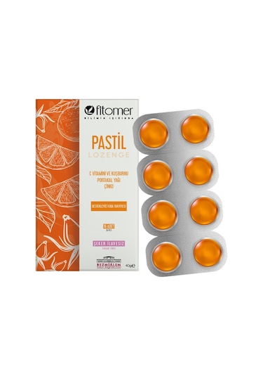 C Vitamini Kuşburnu Portakal Yağı Ve Çinko İçeren 16 Lı Pastil