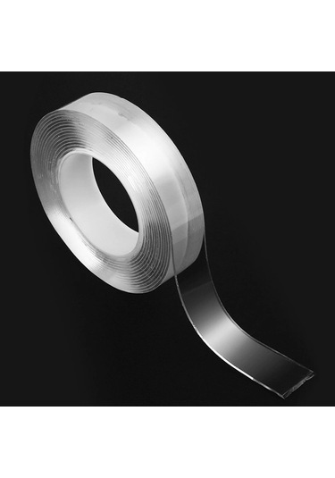 2 Metre X 3 Cm Şeffaf Güçlü Nano Çift Taraflı Silikon Jel Yapıştırıcı Bant