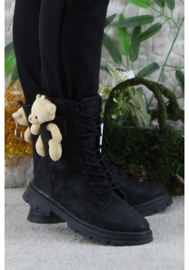 Fort Cool Perla Rahat Sıcak Astar Kaymaz Taban Kız Çocuk Bot Siyah