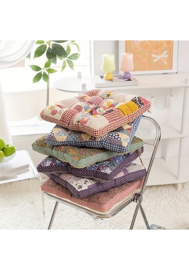 Maxaccess Renkli Desenli Yastık Kılıfı - Esnek, Yumuşak, Rahat, Kırmızı Örgü Ofis Koltuğu Minderi Kırmızı Izgara