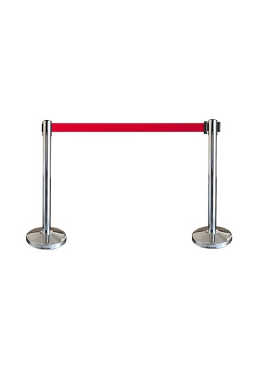 Şerit Güvenlik Bariyeri Paslanmaz Şerit Bariyer Yönlendirme Bariyeri - 304 Krom 10 Adet