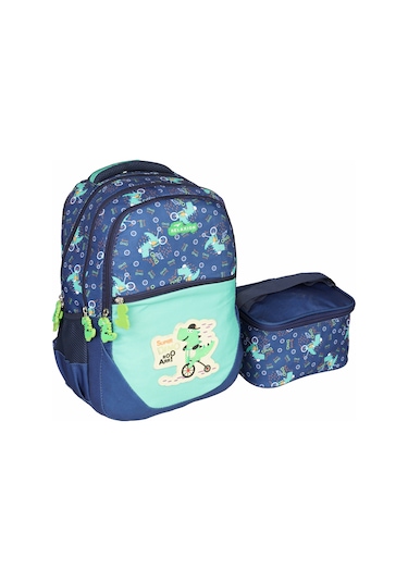 Relaxion Yeşil Dinazor ilkokul Çantası Beslenme Çantalı 1350-24