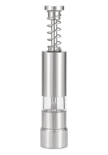 Açık Paslanmaz Çelik Karabiber Değirmeni Manuel Karabiber Gümüş Gümüş