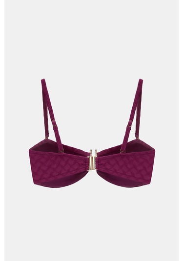 Olympos Mor Straplez Çıkarılabilir Pedli Bikini Üst Mor