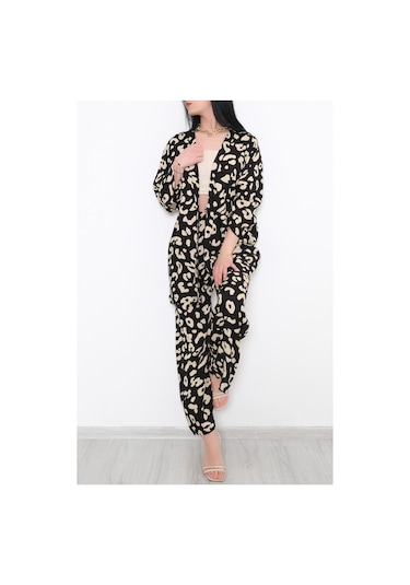 Tarzbu Kimono Takım Leopar - 10553.1095. Leopar