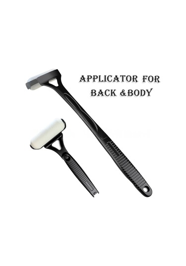 Hangfox Uzun Saplı Katlanabilir Vücut Losyon Uygulayıcı, Sırt Ve Gövde İçin Sponge Rulmanlı Boyama Aleti Siyah/mavi