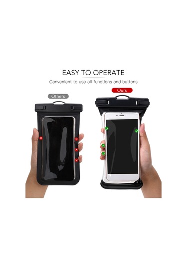 Teltree Yeşil Ipx8 Su Geçirmez Telefon Çantası - Tpu+abs Malzeme, 7 İnç Telefonlar İçin, 12x21.5cm Boyut