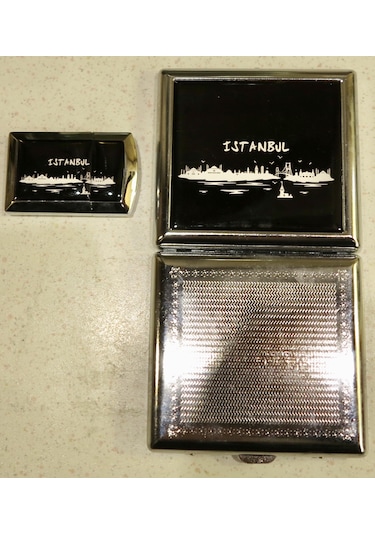 Sigara Tabakası Ve Çakmak Seti-hediyelik Kutusunda