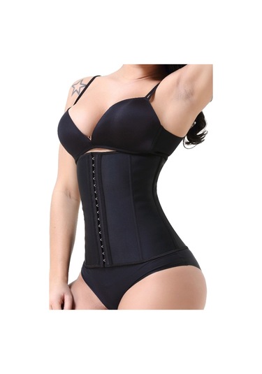 Pastimore Askısız Latex Korse Siyah