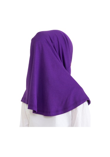 Çocuk Hazır Giyim Başörtüsü Şal Turban Viskon - Mor Mor