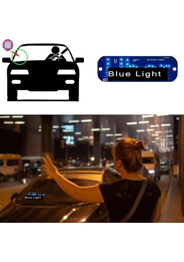 Geeksen Taksi/uber Araba Tetik Led Çatı Işıkları 5-12v Usb Bağlantılı Açma/kapatma Düğmeli Mavi