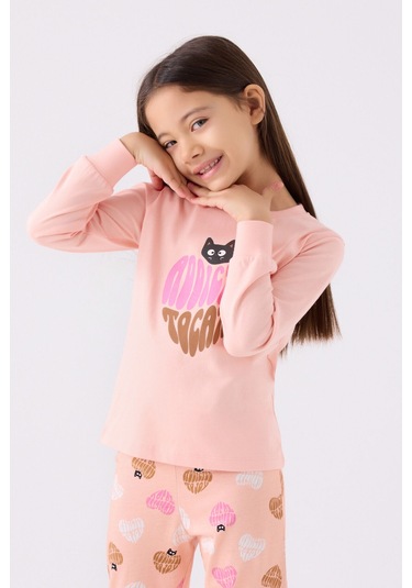 Rolypoly Kız Çocuk Pembe Pijama Takımı Rp3465-c-v1 Pembe