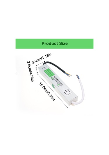 Yifomall 24v 24w Ip67 Su Geçirmez Dış Mekan Led Gönüllü Kaynak - Kısa Devre, Aşırı Yük Ve Aşırı Gerilim Korumalı - Ac90-250v Girişli Alüminyum Kasa